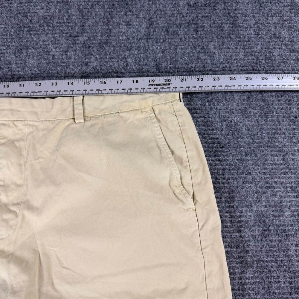 Brooks Brothers Mens Bermuda Shorts 42 Tan Khaki Cotton Twill Flat Front Chino - Picture 6 of 12